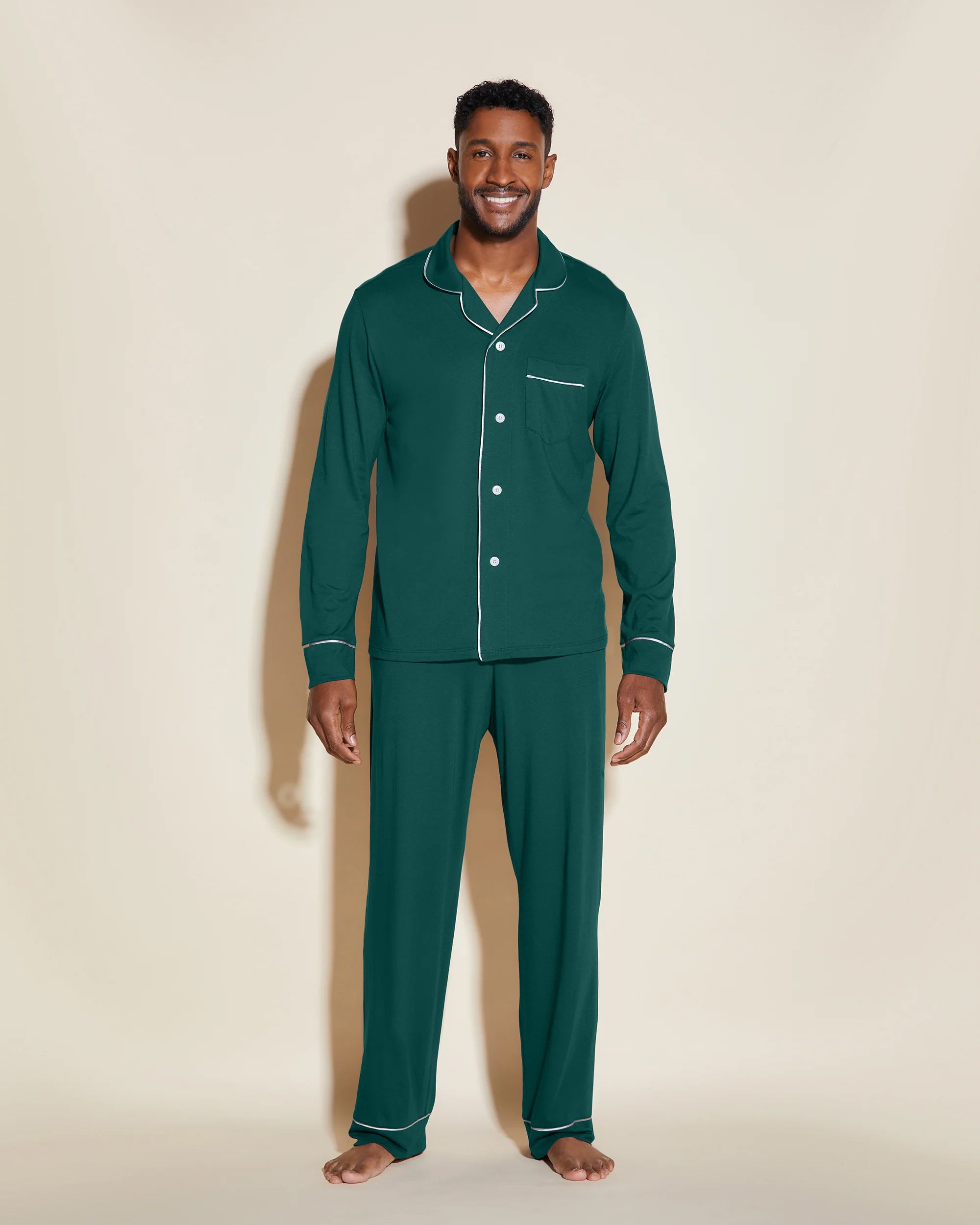 Cosabella, Bella Men's Classic Long Sleeve Top & Pant Pajama Set