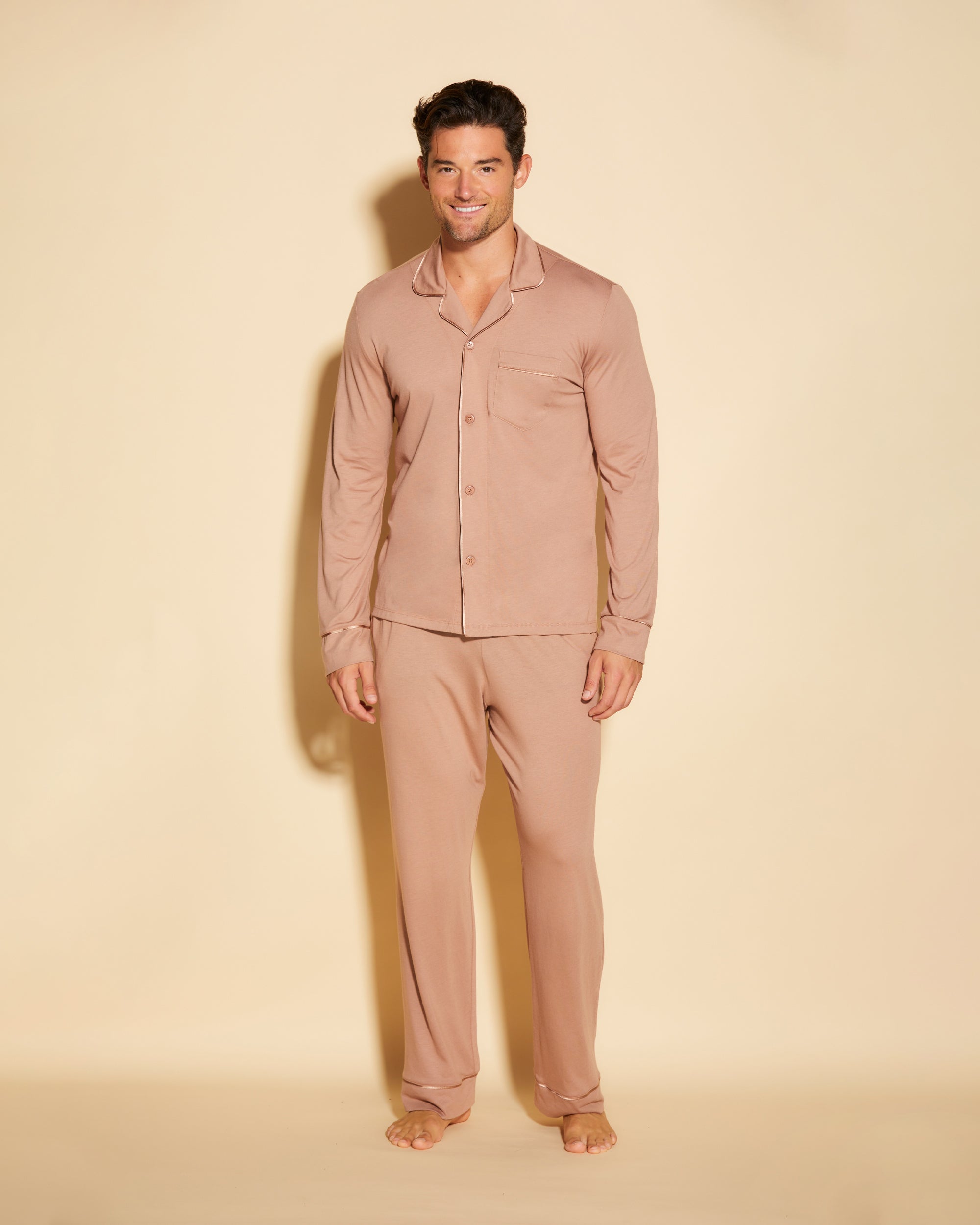 Men's Classic Long Silk Pajama Set