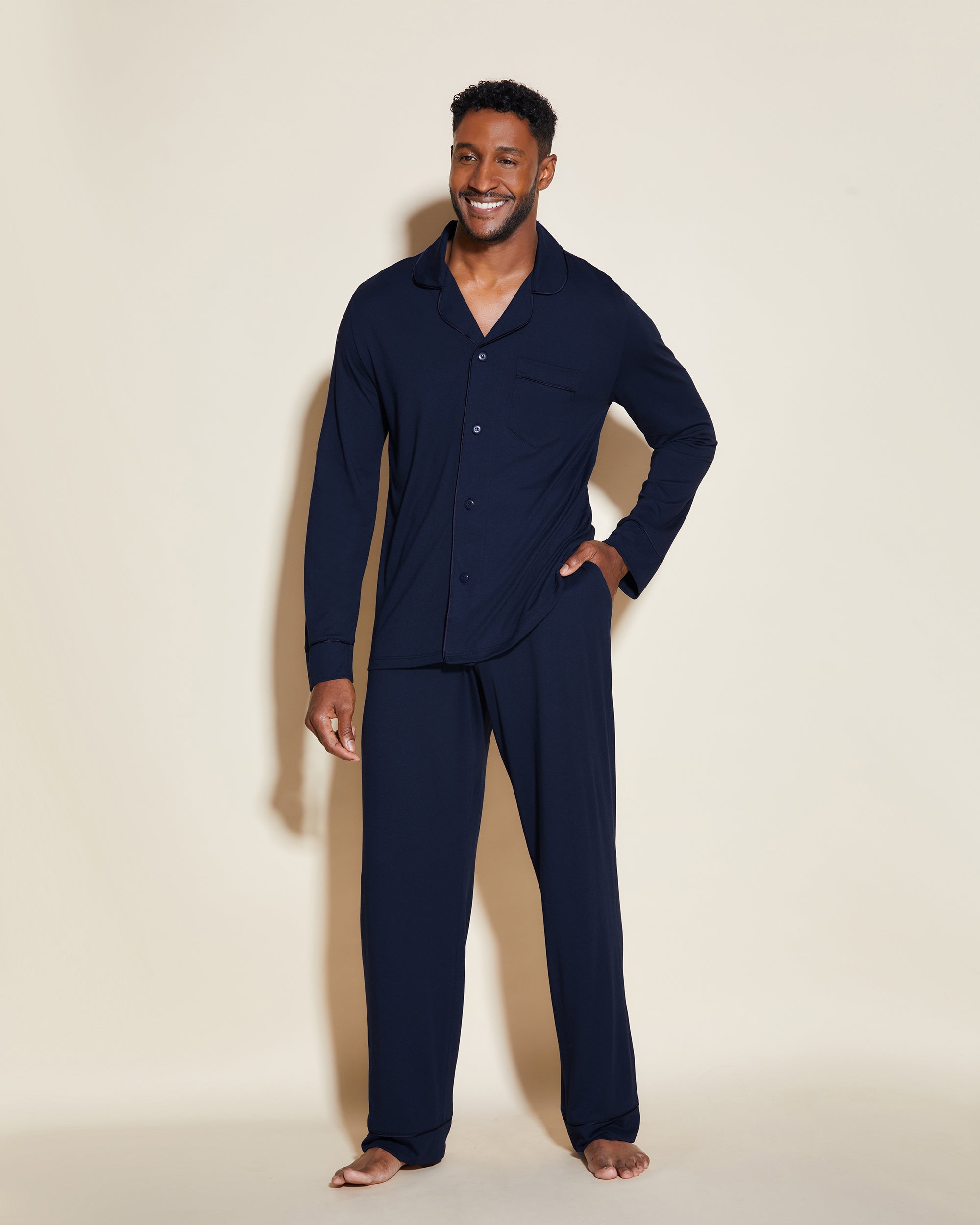 Men's Classic Long Sleeve Top & Pant Pajama Set