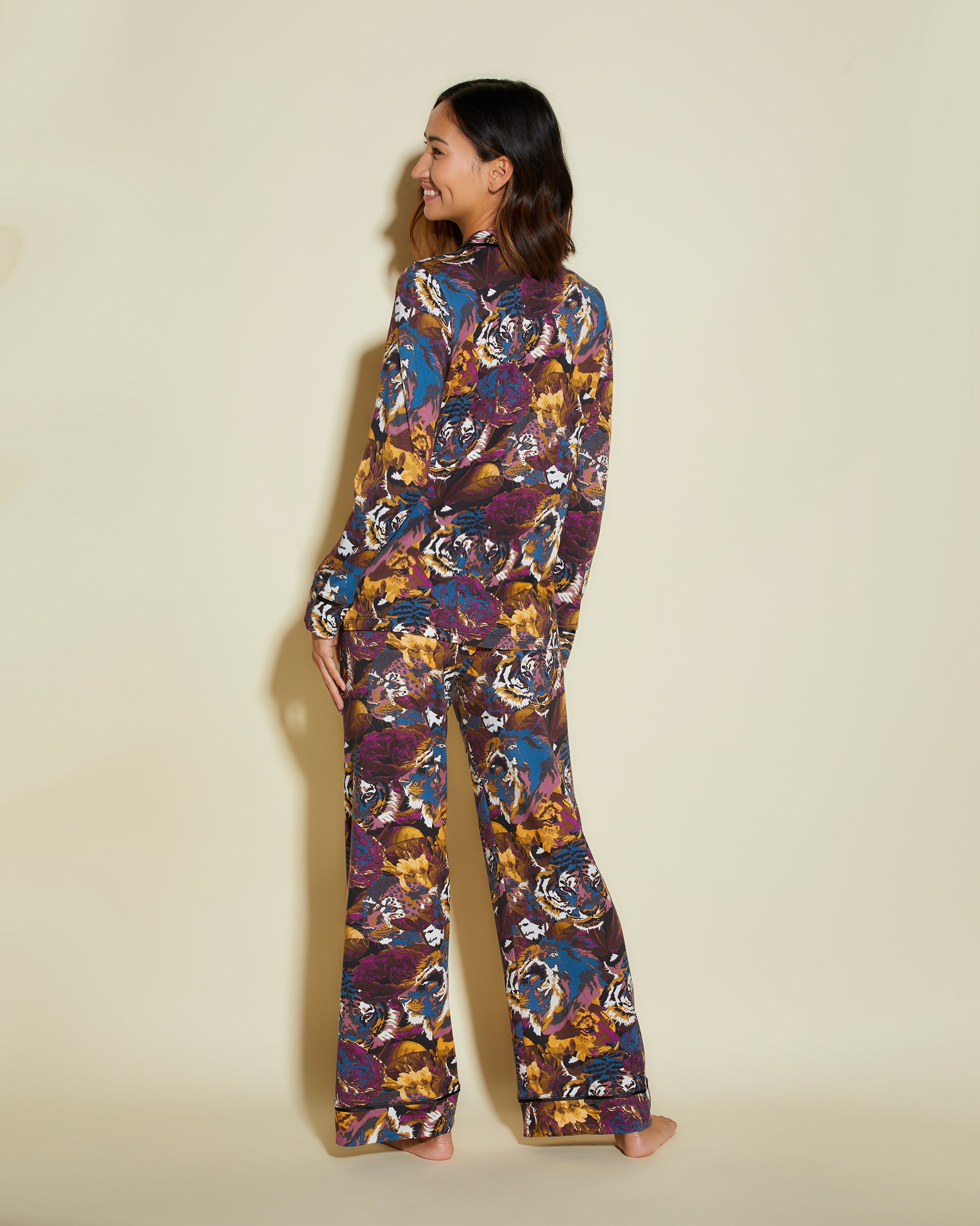 Cosabella | Bella Printed Petite Printed Long Sleeve Top & Pant Pajama Set  | Sale