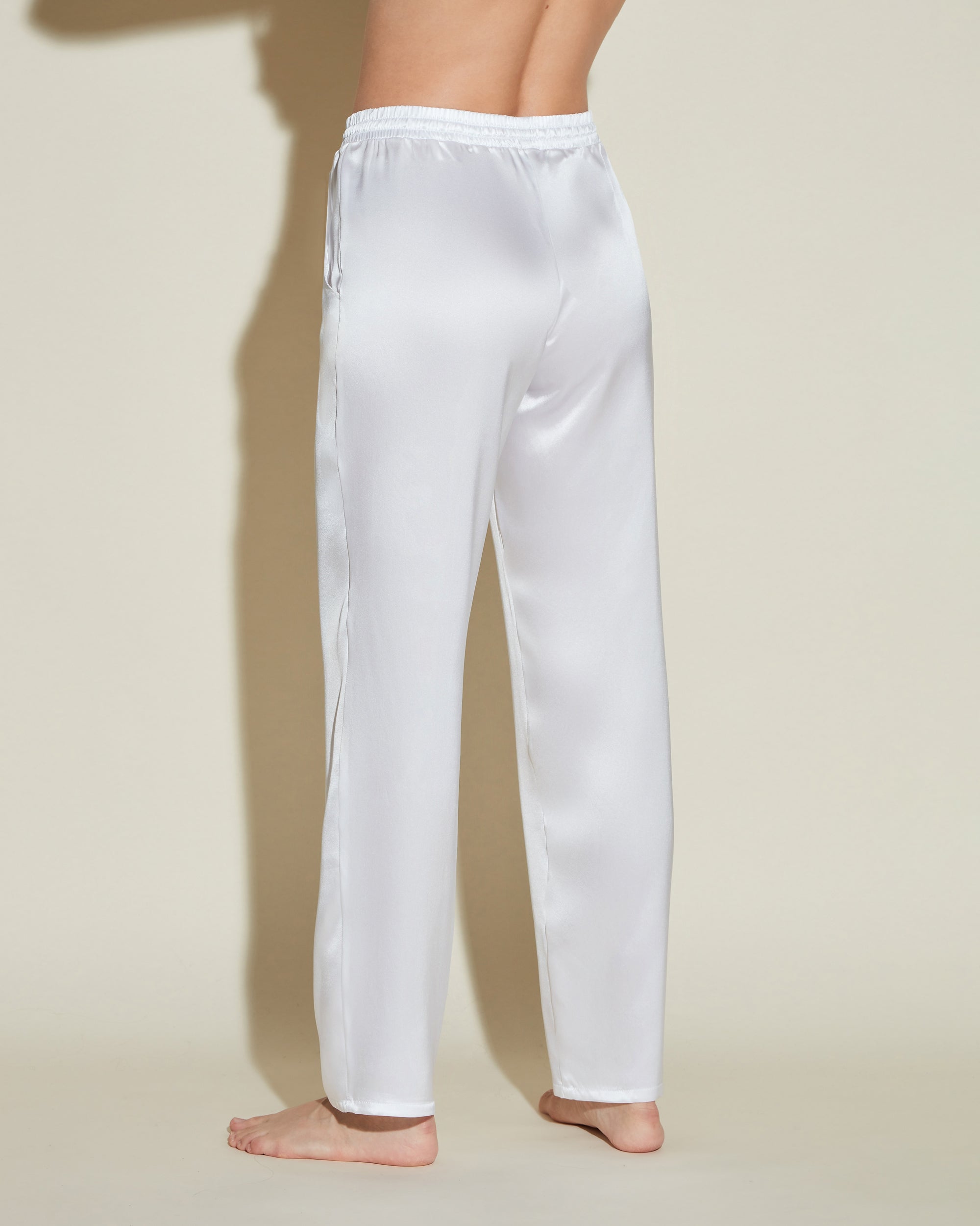 Cosabella - Women's Sanika Silk Pant in White | Size Small | Silk