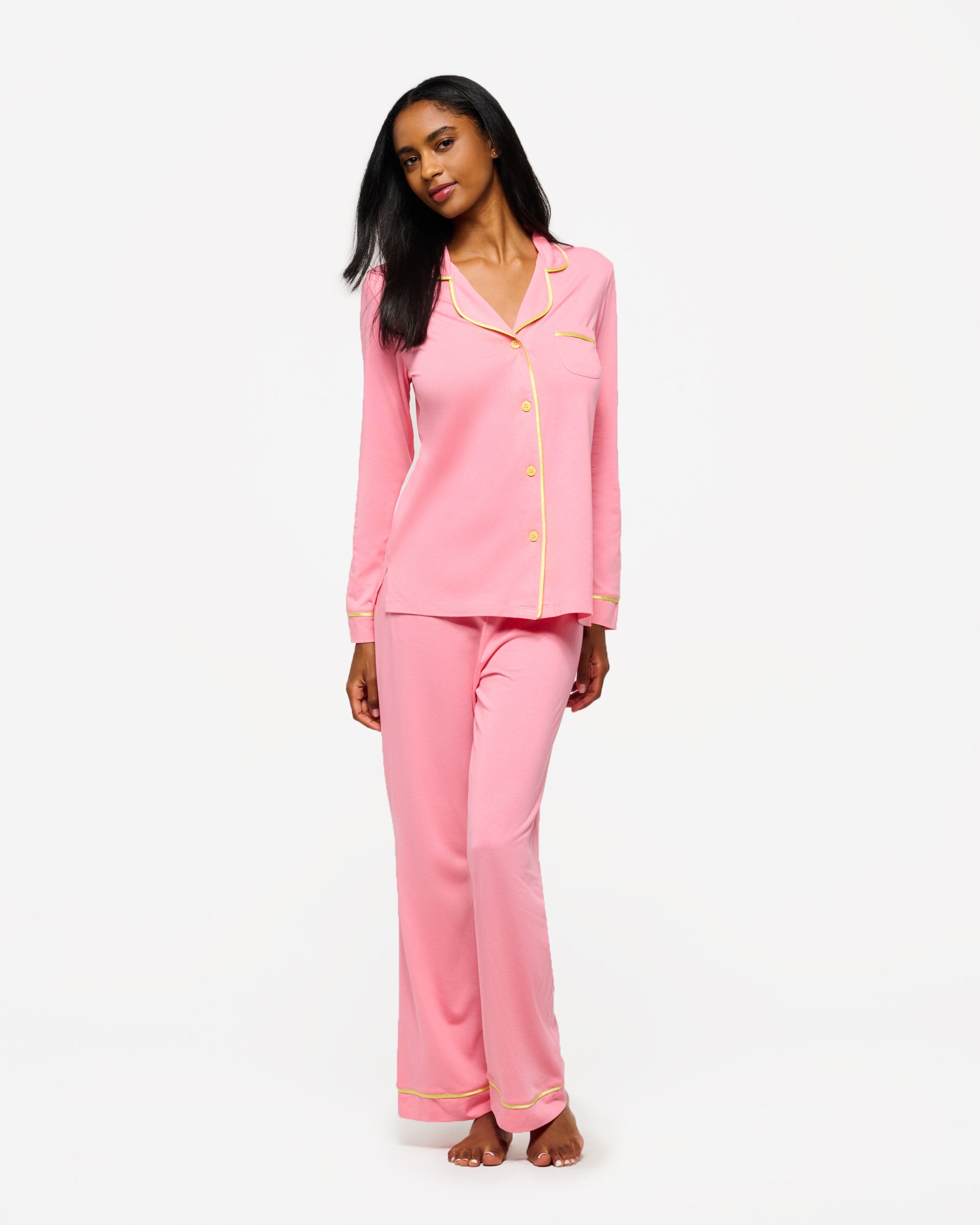 Cosabella Women's Bella Long Sleeve Pajama Set - Super Soft Pima Cotton & Modal, Classic Button-Down Style - View #2
