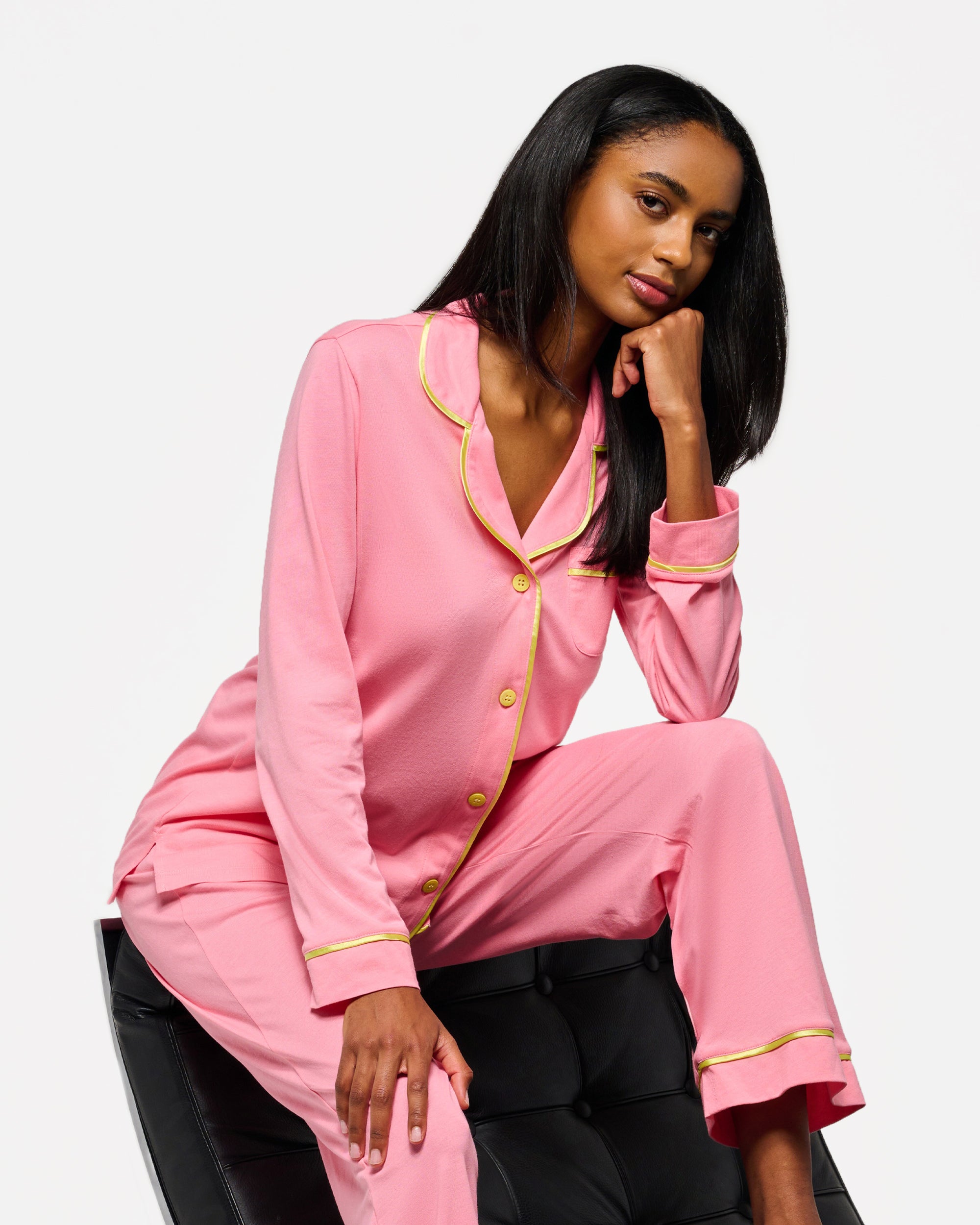Cosabella Women's Bella Long Sleeve Pajama Set - Super Soft Pima Cotton & Modal, Classic Button-Down Style - View #3