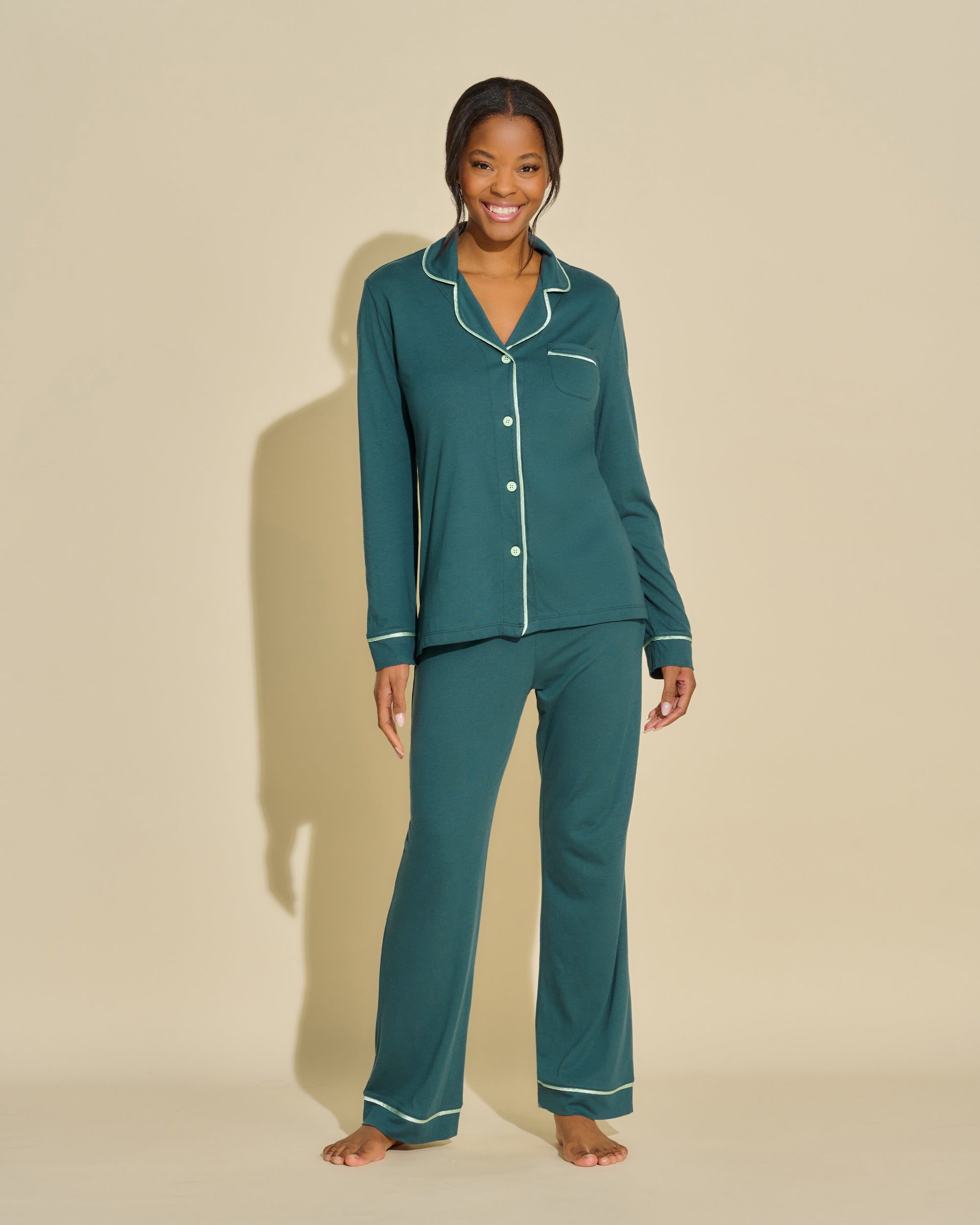Cosabella Women's Bella Long Sleeve Pajama Set - Peruvian Pima Cotton, Top & Pant - View #10