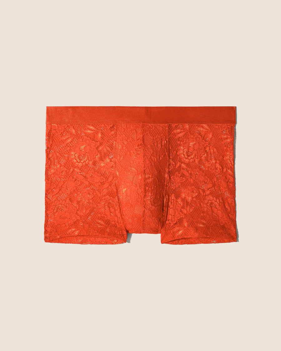 Orange Mens Boxer - Never Say Never Form Classic Trunk