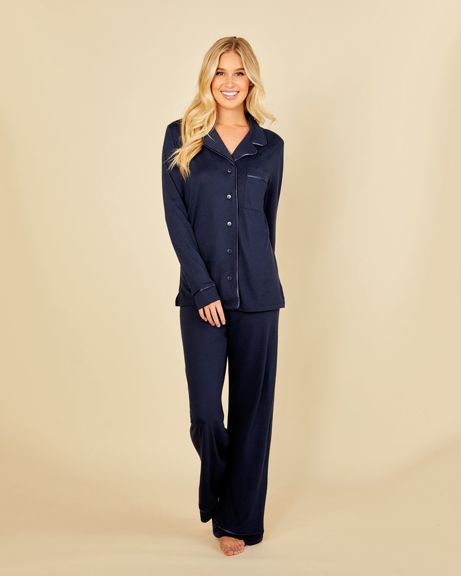 Blue Set - Bella Relaxed Long Sleeve Top & Pant