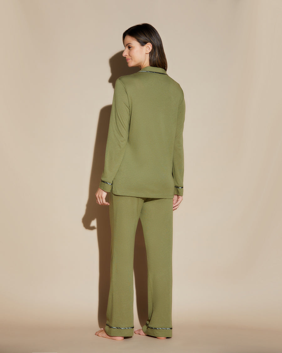 Green Set - Bella Long Sleeve Top & Pant Pajama Set