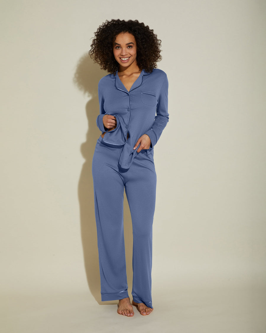 Blue Set - Bella Long Sleeve Top & Pant Pajama Set