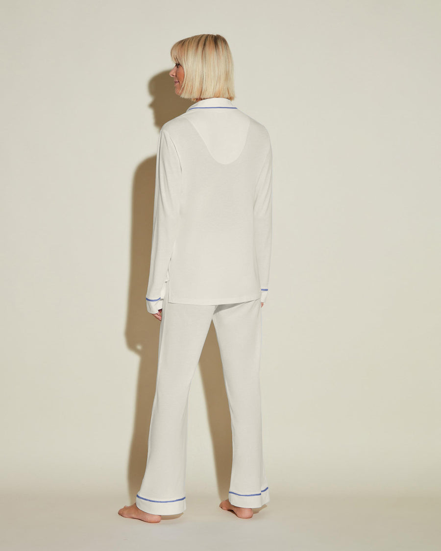 White Set - Bella Long Sleeve Top & Pant Pajama Set