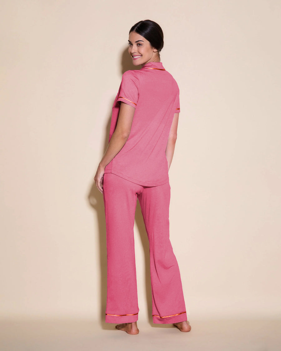 Rosa Set - Bella Kurzärmeliges Top & Hose Pyjama-Set