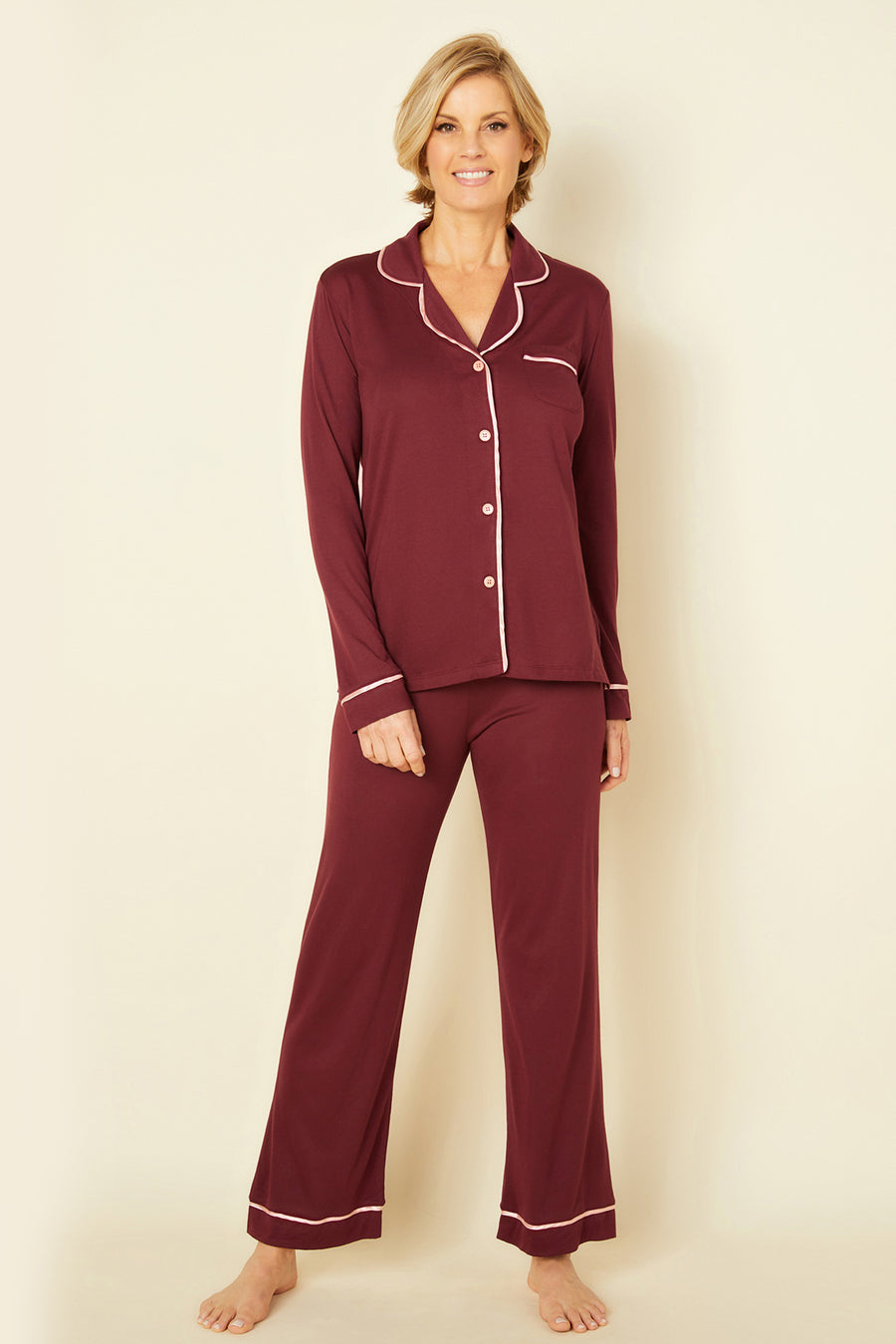Cosabella, Bella Petite Long Sleeve Top & Pant Pajamas