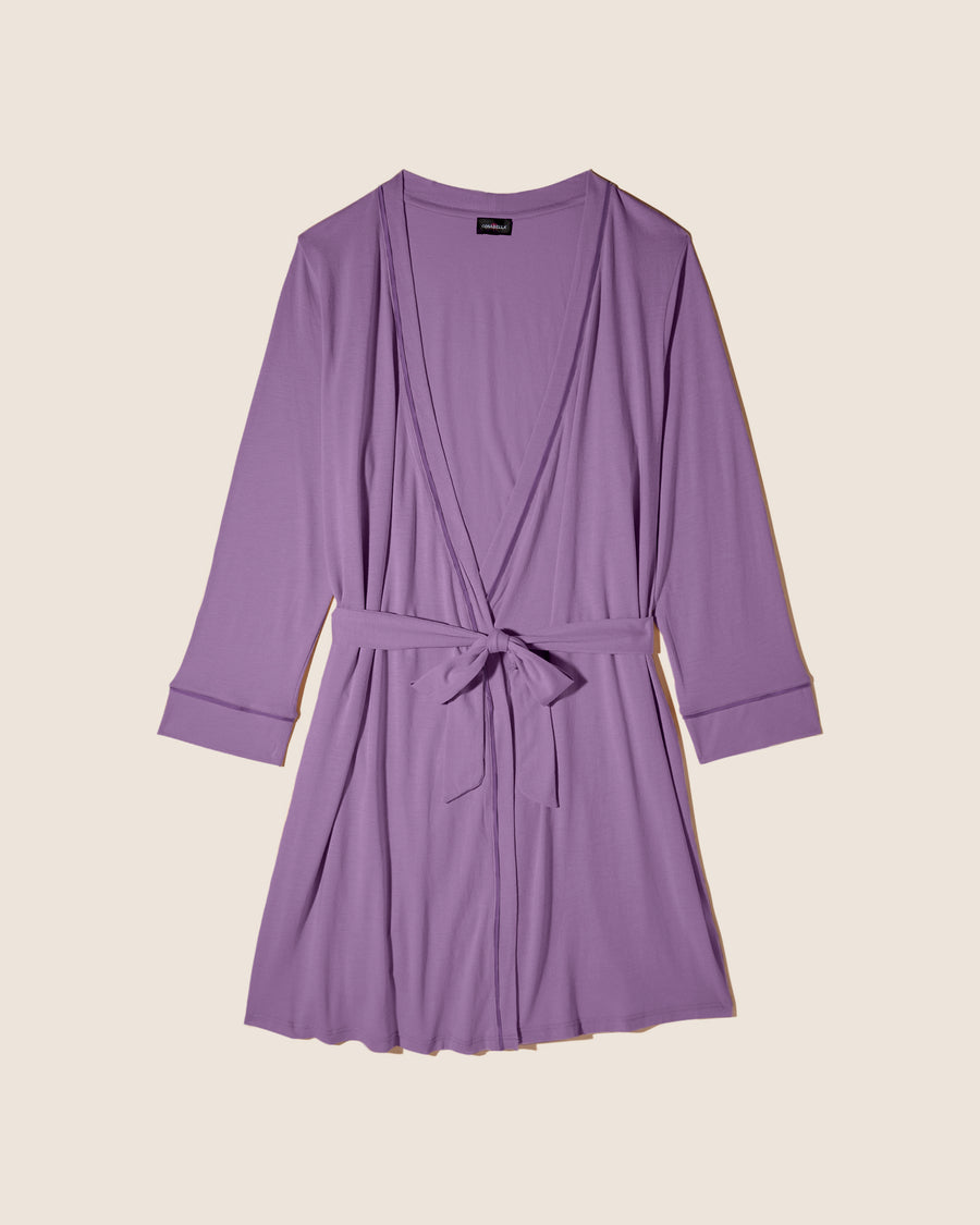 Purple Set - Bella Nursing 3 Piece Pajama Set With Robe