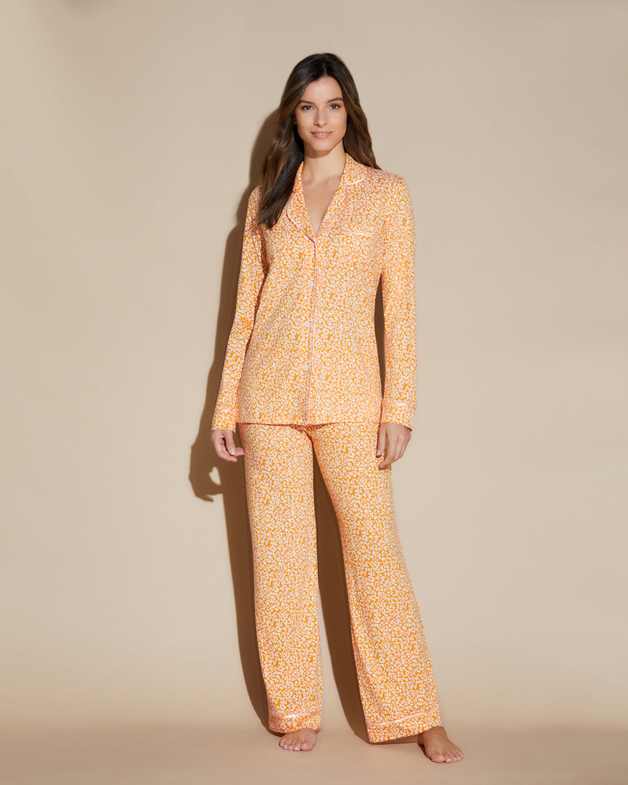 Cosabella, Bella Printed Long Sleeve Top & Pant Pajama Set