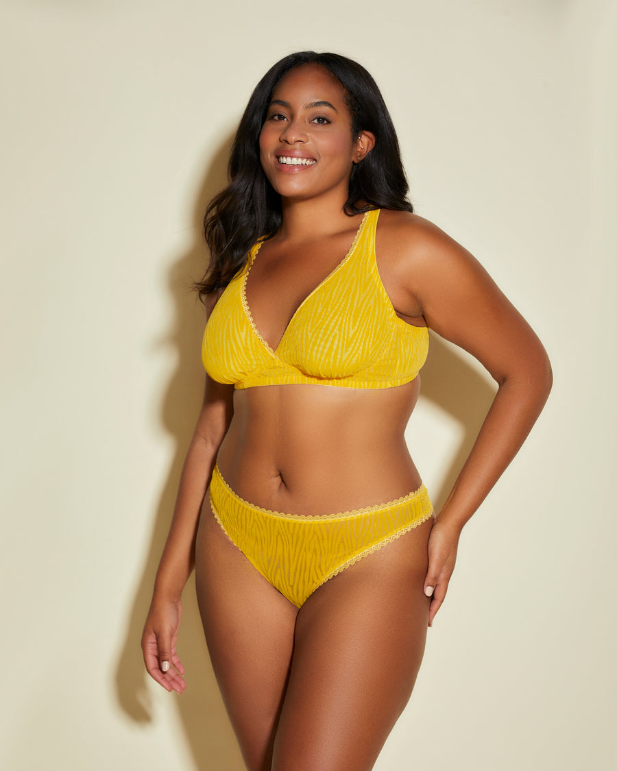 Yellow Thong - Mesh Temptation Extended Thong