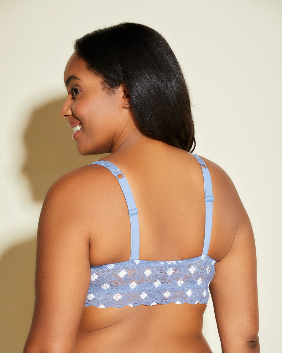 Bleue Bralette - Never Say Never Extended Printed Brassière Sweetie Grandes Tailles