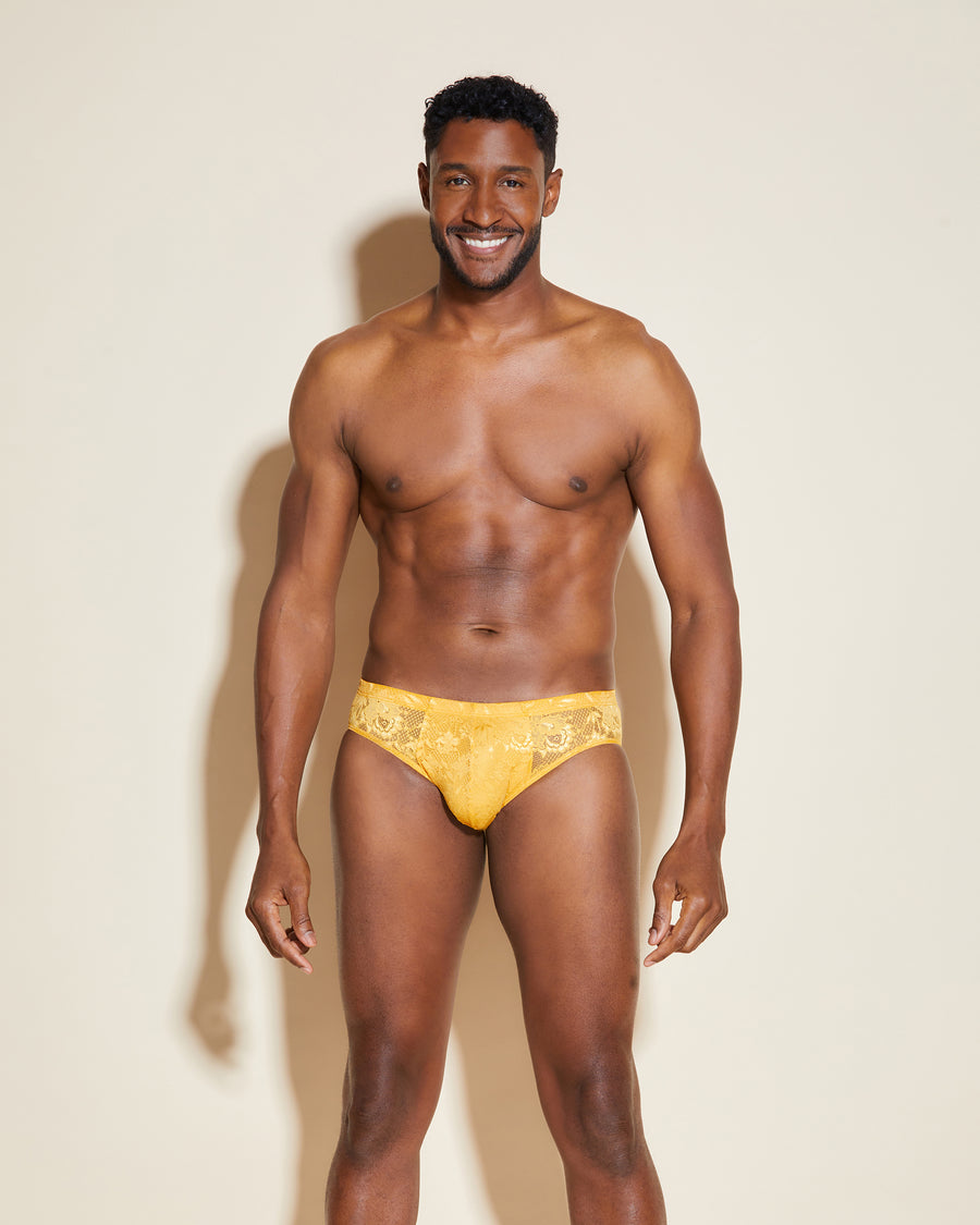 Yellow Mens Brief - Never Say Never Comfort Micro Brief