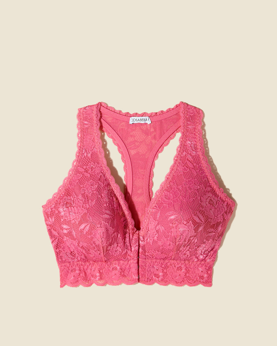 Pink Bralette - Never Say Never Curvy Post-Surgical Front Closure Bralette