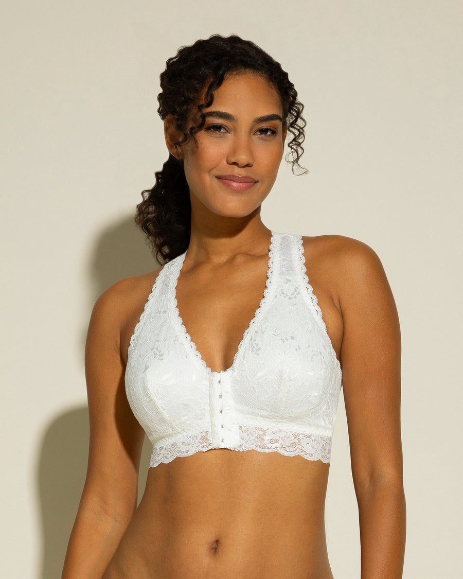 White Bralette - Never Say Never Post Surgical Front Closure Bralette