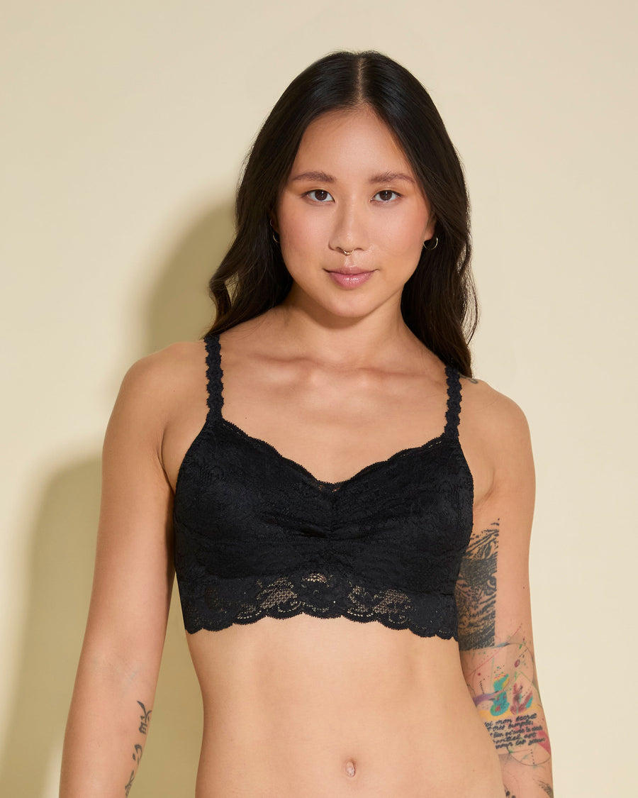 Padded Lace Full-Coverage Non-Wired Bralette Bra
