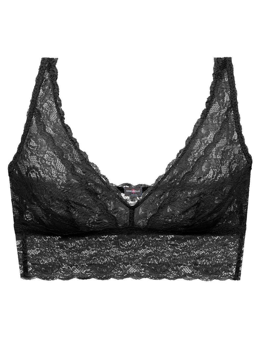Noir Bralette, Never Say Never Extended Brassière Plungie Grande Taille Style Bustier