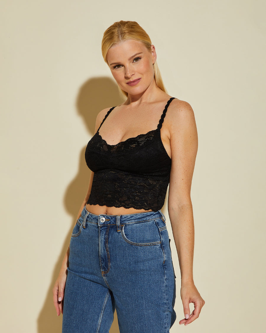 Black Camisole - Never Say Never Crop Cami