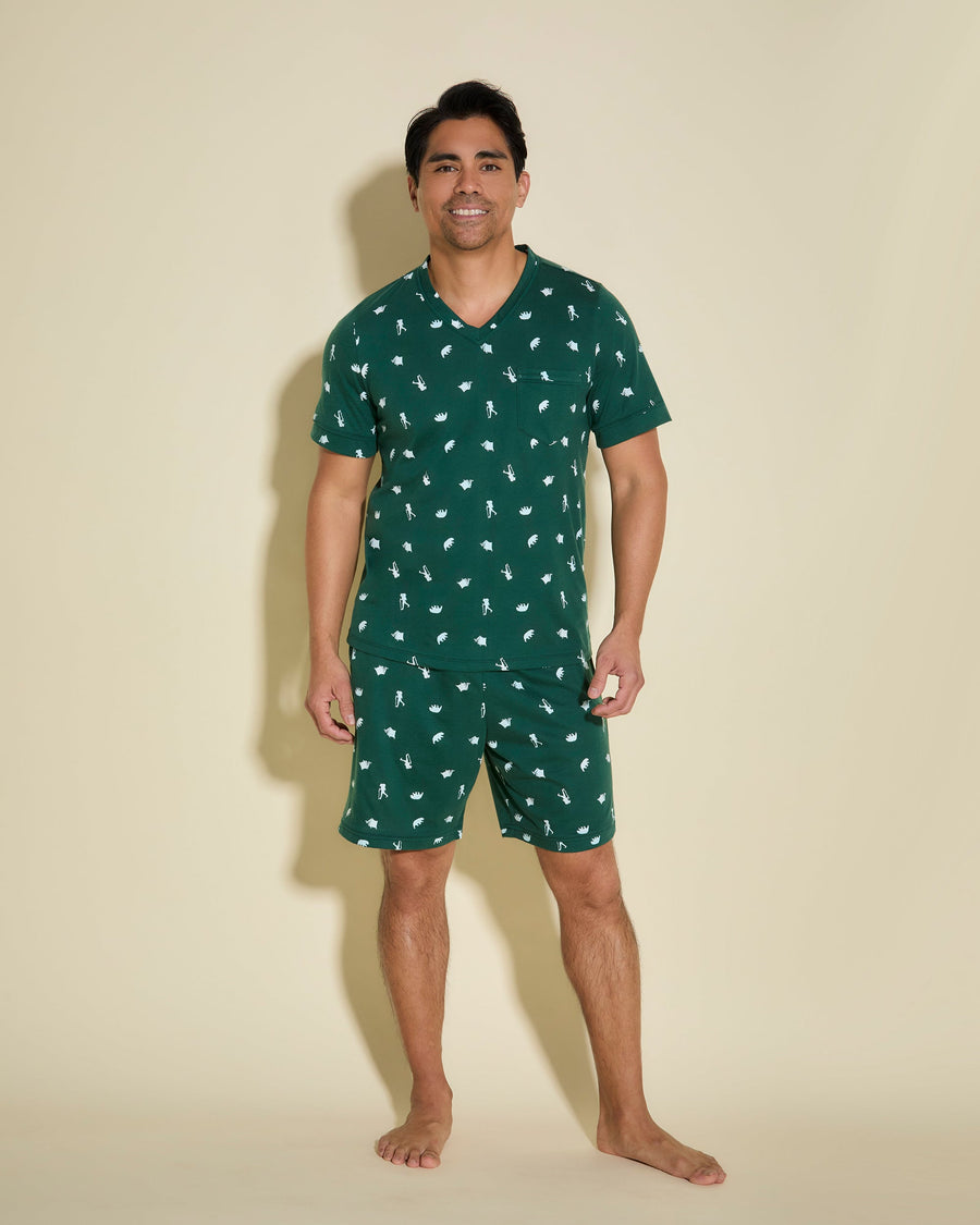 Print Mens Outerwear - Road Trip T Shirt & Short Set