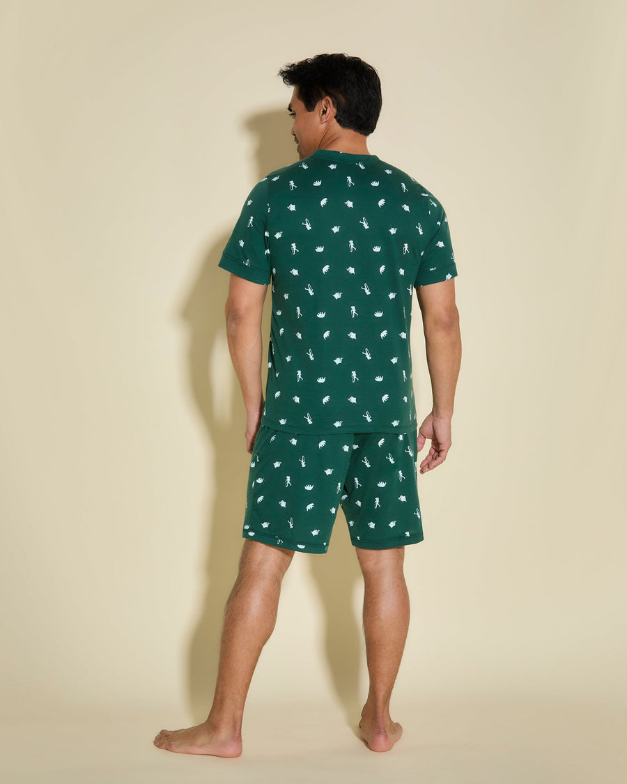 Print Mens Outerwear - Road Trip T Shirt & Short Set