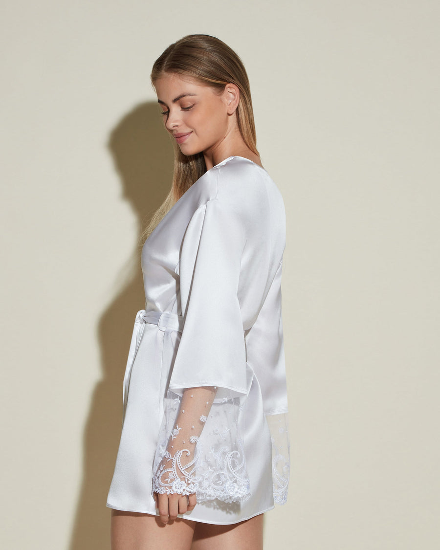 White Robe - Sanika Silk Robe