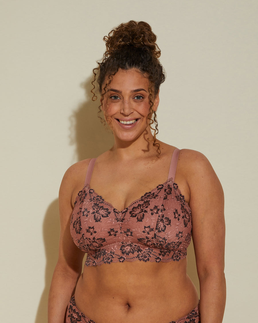 Nude Lace Bralette. Everyday Bras for Women. Cotton Lining Lingerie  Adjustable (Medium)