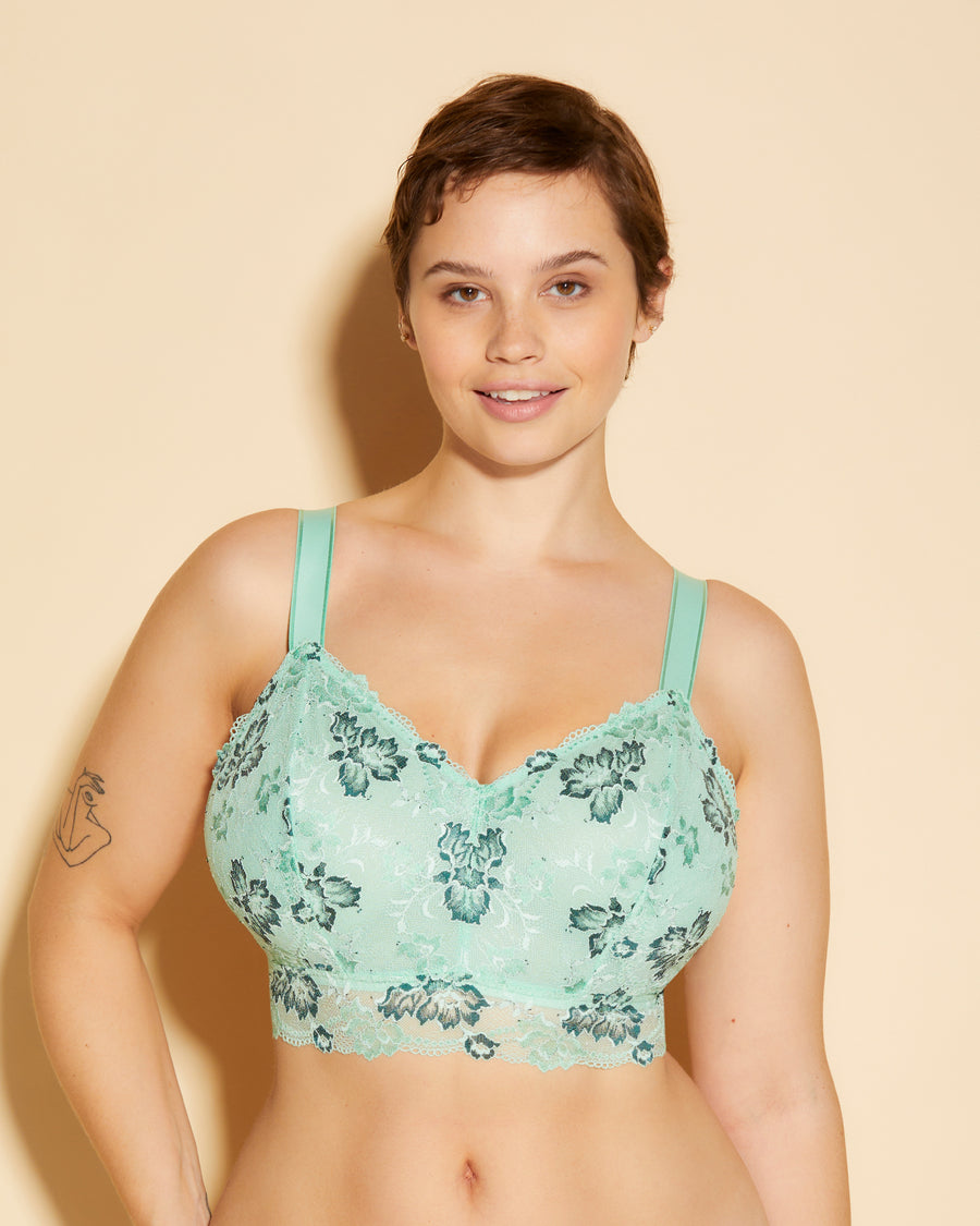 Cosabella Womens Dolce Curvy Bralette, Lagoon Mint, Small at  Women's  Clothing store