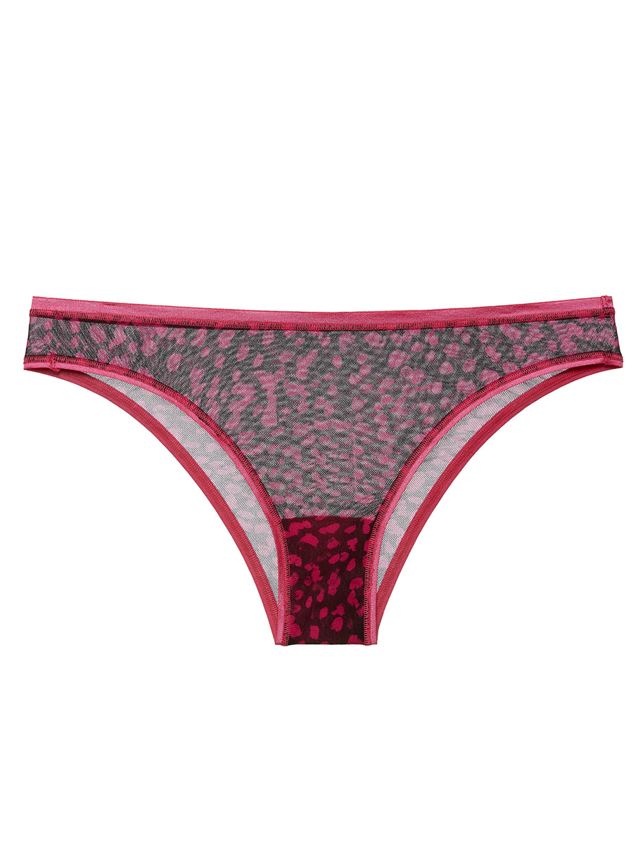 Pink Italian Cut Bikini, Soire Confidence Printed Brazilian Minikini