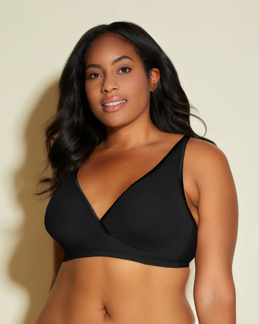 mesh black bralette