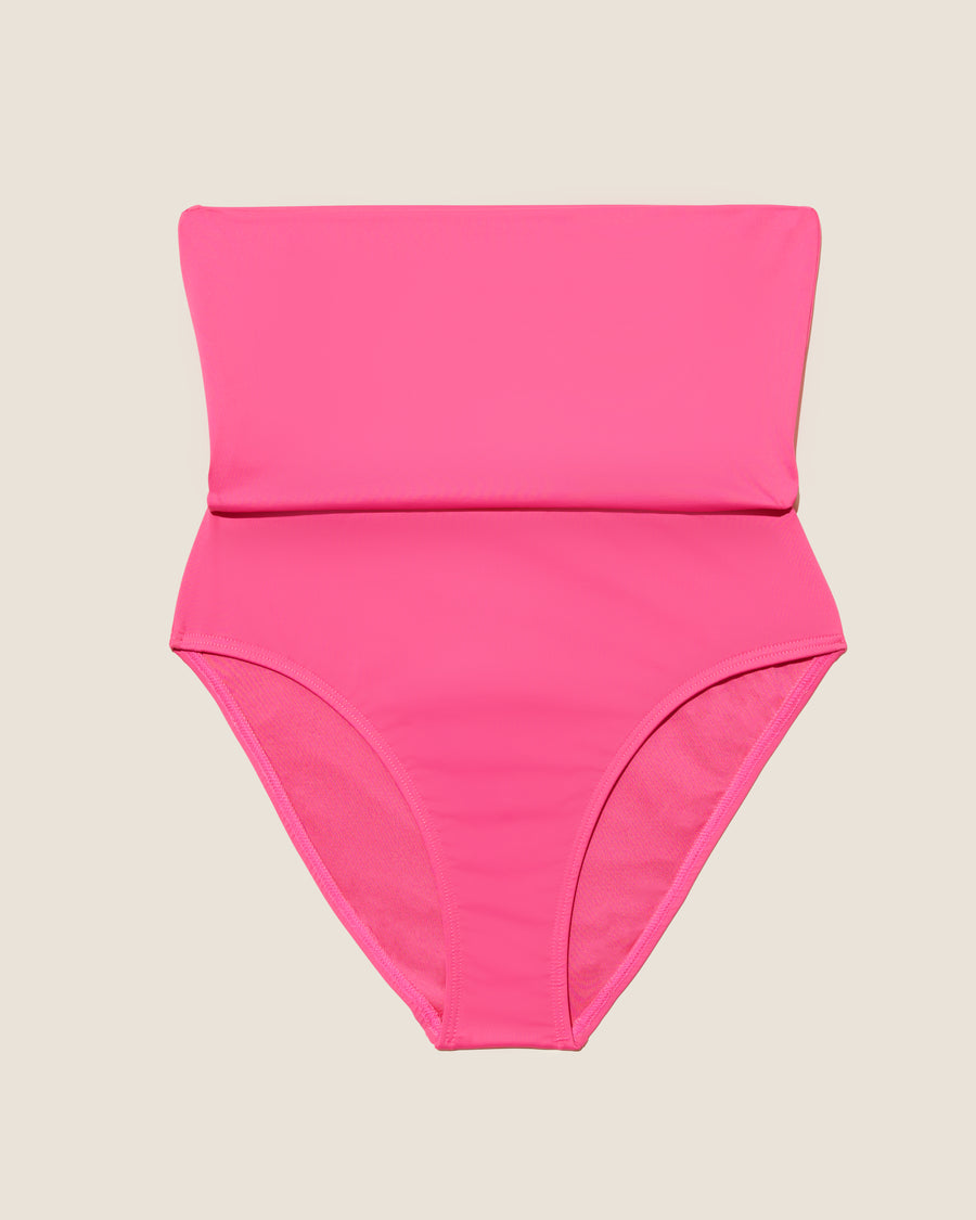 Pink Swim Bottoms - Vita Marina High Waisted Bottom